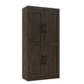 Zweitüriger Kleiderschrank aus Holz in Dunkelbraun