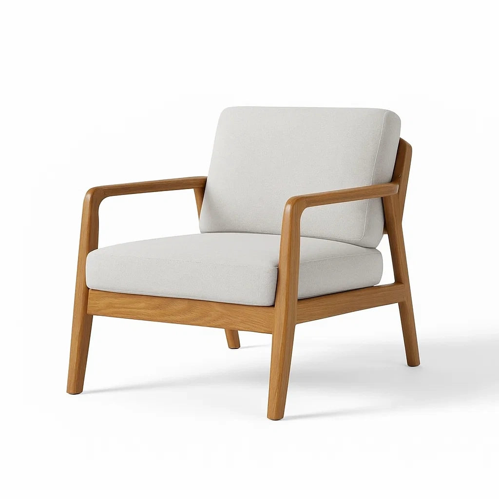Sessel aus Holz Beige Polyester