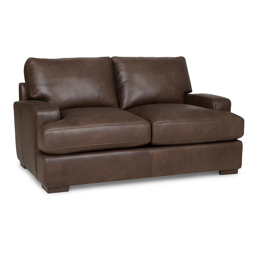 2-Sitzer Sofa Braun Leder