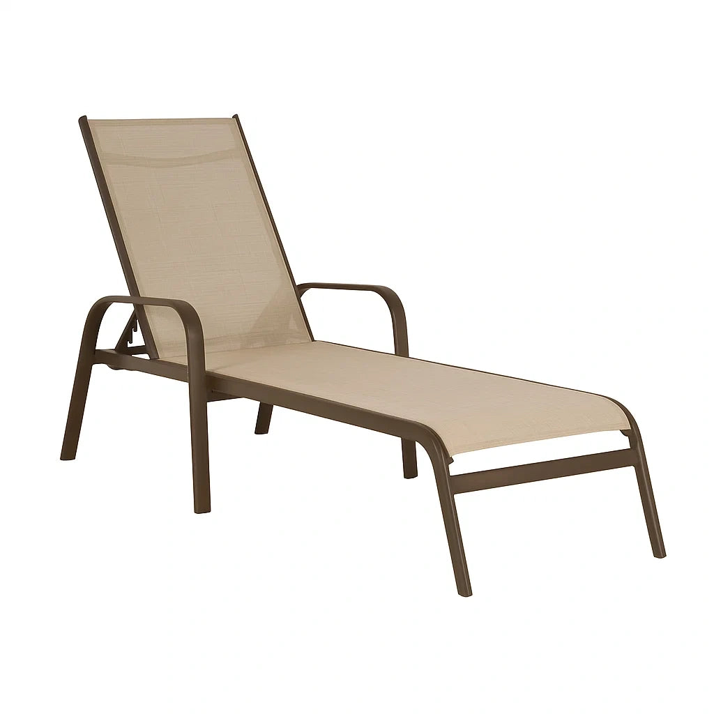 Sonnenliege Aluminium Braun Textilene Verstellbar 200 cm