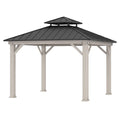 Gartenpavillon Holzrahmen mit Stahldach 300x300x260 cm